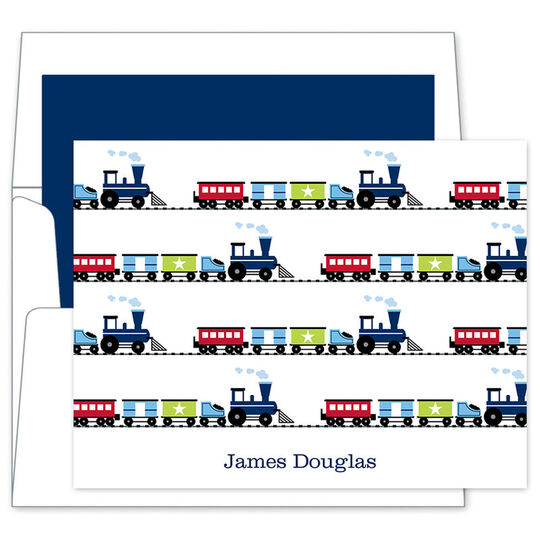 Choo Choo Train Folded Note Cards